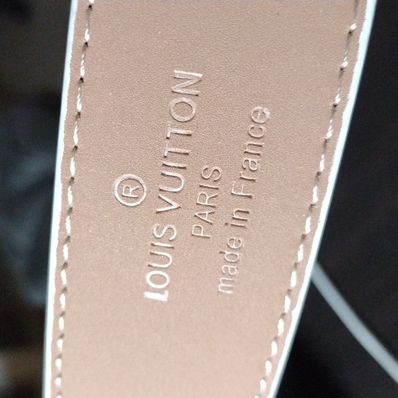 LV Louis Vuitton white checkered belt - Picture 5 of 5